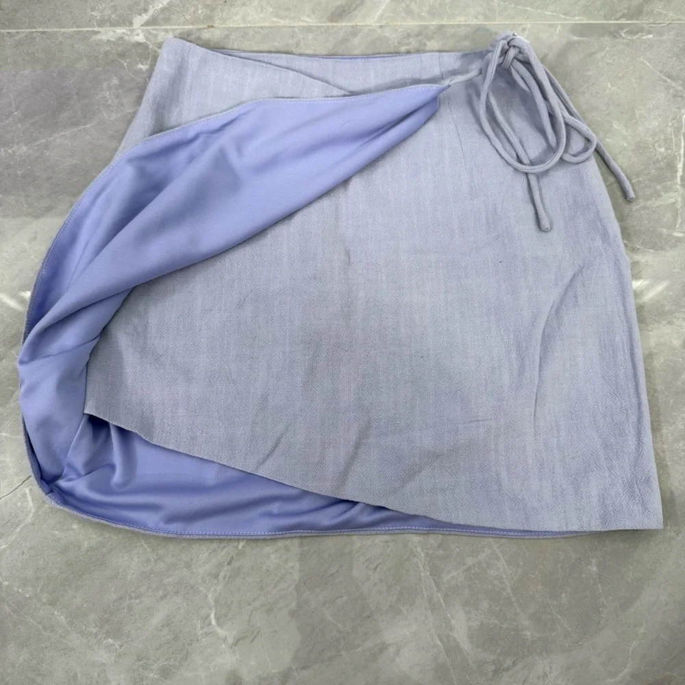 Women’s Altar’d State Wrap Side Tie Mini Skirt Small - Picture 6 of 16